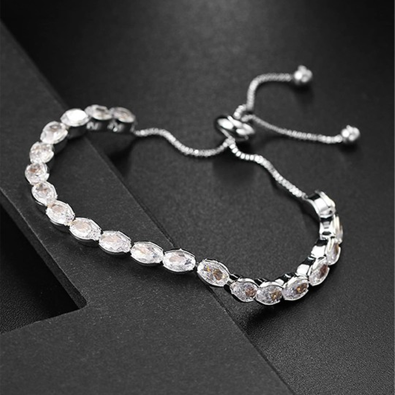 Women Silver-Toned Crystals Silver-Plated Wraparound Bracelet