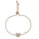 Women Rose Gold & White Brass Rose Gold-Plated Charm Bracelet