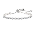 Women Silver-Toned Crystals Silver-Plated Wraparound Bracelet