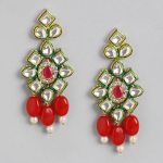 Gold-Plated Artificial Beads & Stones Jewellery Set